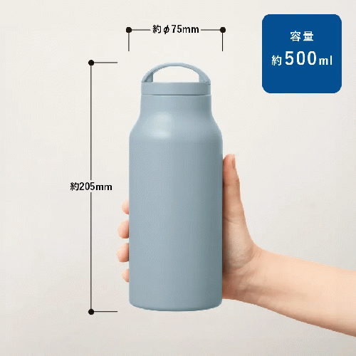 Handitシンプルサーモボトル500ml